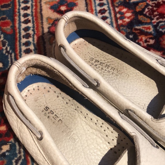 Sperry Topsiders Authentic Original Boat Shoe in White Leather - Picture 3 of 7